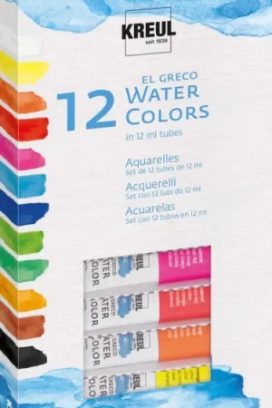 Set de peintures aquarelles el Greco KREUL, 12 x 12 ml Marque