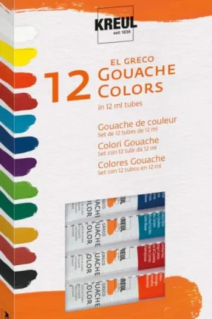 Bon Plan Set de gouaches el Greco KREUL, 12 x 12 ml