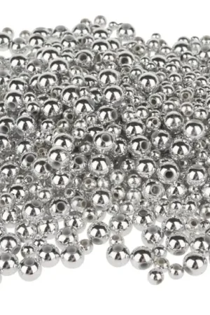 Nouvelle Collection Assortiment de perles cirées VBS « Argent », 1000 pc.