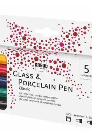 Glass & Porcelain Pen « Classic » KREUL, set de 5 Marque