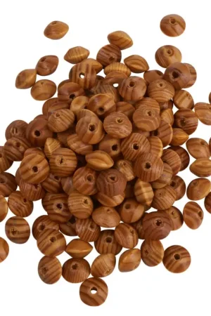 Promotion Perles toupies bois nervures naturelles VBS, 100 g
