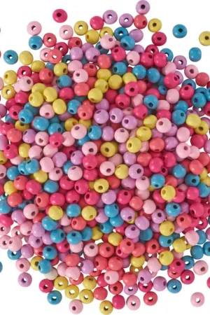 Perles en bois VBS « Multicolore », 250 g Quantité Limitée