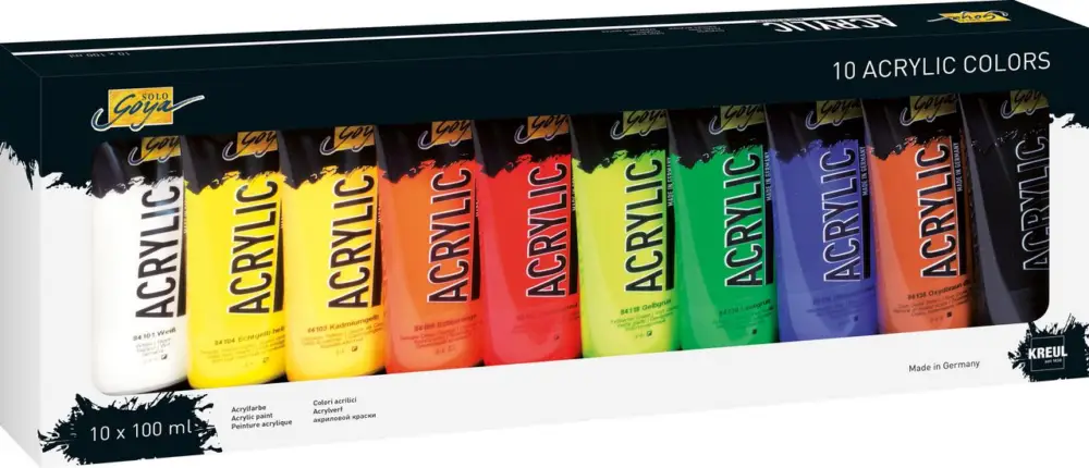 Peinture Solo Goya Acrylic, 100 ml, set de 10 Solde