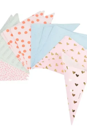 Cornets « Pastel Hot Foil », set de 15, 170 x 170 mm, papier Livraison Express