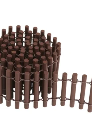 Clôture en rondins de bois VBS, env. 80 x 5 cm, Marron Offre Du Jour