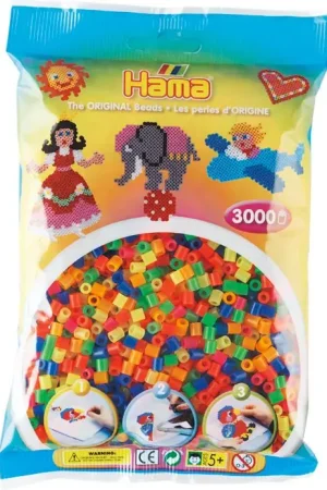 Promotion Assortiment de perles Hama « Fluo », 3 000 pc.