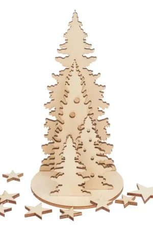 Kit de construction en bois « Trio de sapins », 13 pc., contreplaqué Prix Choc