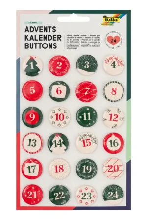 Chiffres calendrier de l’Avent « Buttons » Authentique