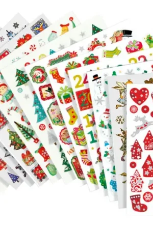 Produit De Marque Carnet de stickers « Noël », 12 feuilles