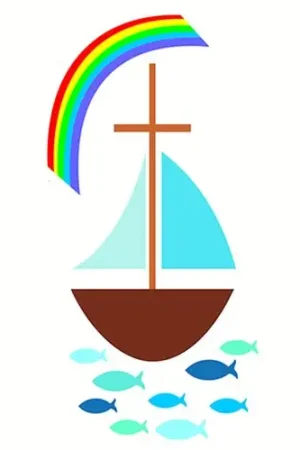 Motif en cire « Voilier & arc-en-ciel » Commander Maintenant
