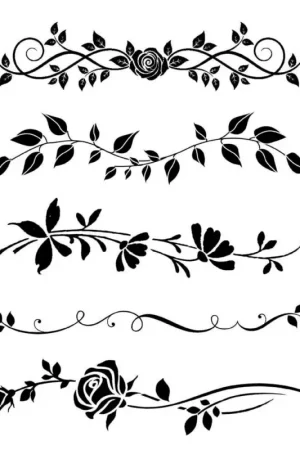 Vente Flash Pochoir « Bordures de fleurs »