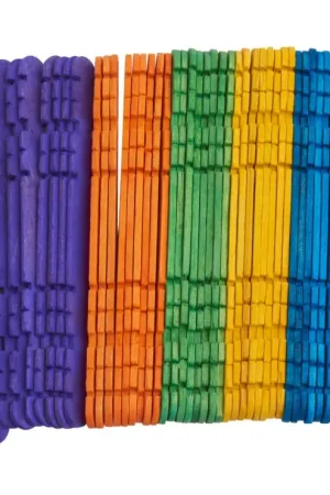 Jusqu'à Épuisement Des Stocks Bâtonnets de construction en bois VBS « Couleur », 50 pc.