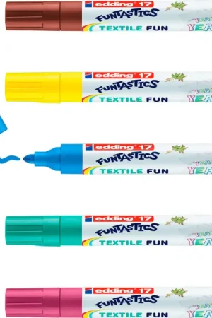 Prix Bas edding 17, Funtastic textil fun, 2-3 mm, 5 pc.