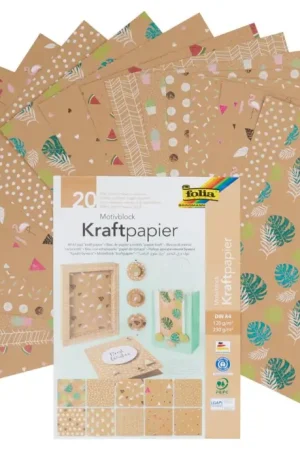 Bloc de papier « Papier kraft à motifs » Promotion