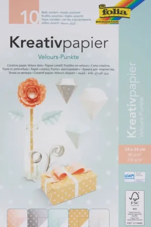 Papier créatif « Pois velours » Quantité Limitée