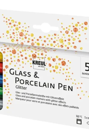 Glass & Porcelain Pen - Paillettes KREUL, medium, set de 5 Vente Directe