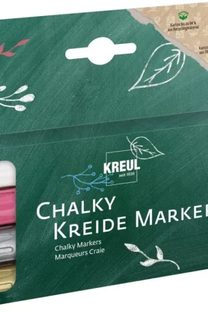 Marqueurs à la craie Chalky « Shiny » KREUL, set de 4 Prix Bas