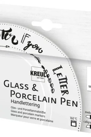 Achat Immédiat Glass & Porcelain Pen Handlettering KREUL, set de 4