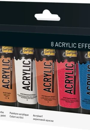 Promotion Saisonnière Solo Goya Acrylic « Effect Colors », set de 8, 20 ml