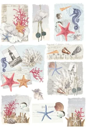 Nouvelle Collection Soie de paille à motifs « Marine »