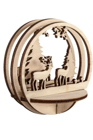 Motif à piquer en bois "Rennes". Prix Réduit