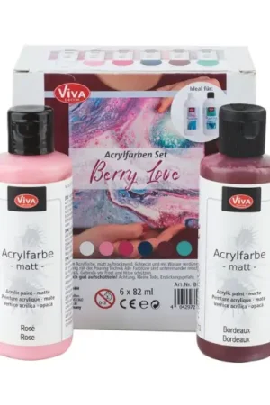 Quantité Limitée Set de peintures acryliques Viva Decor « Berry Love »