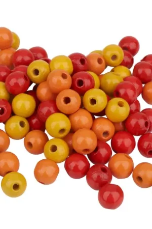 Offre Exclusive Set de perles en bois, Ø 0,8 mm, 85 pc.
