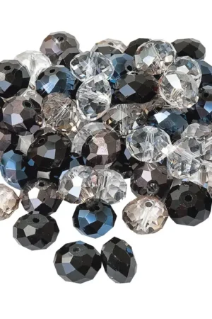 Perles toupies en verre, 12 mm Bon Plan