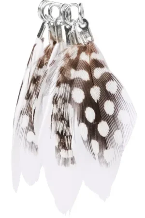 Commander Vite Pendentifs-plumes à pois, 6 pc.
