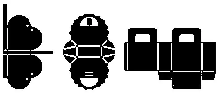 Soldes Set de gabarits pour boîtes, 3 pc.