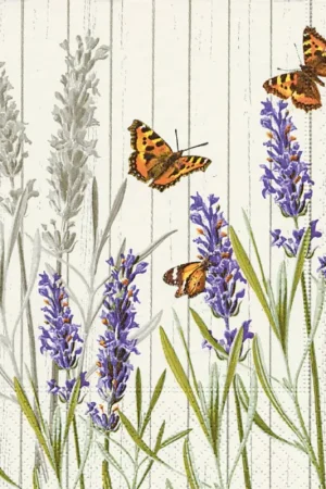 Commande En Gros Serviette « Lavande & papillons »