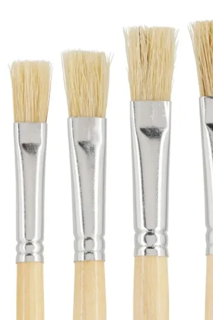Pinceaux plats VBS NATURE, set de 5 Satisfait Ou Remboursé