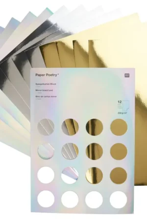 Must-Have Bloc de carton effet miroir « Or/Argent »
