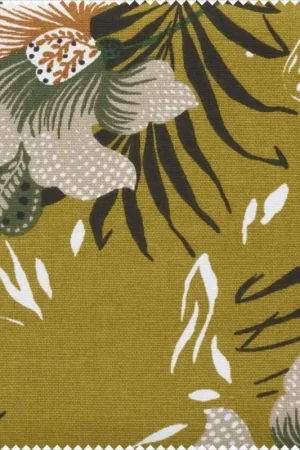 Tissu demi-natté au mètre « Zèbres & fleurs » Dernier Modèle