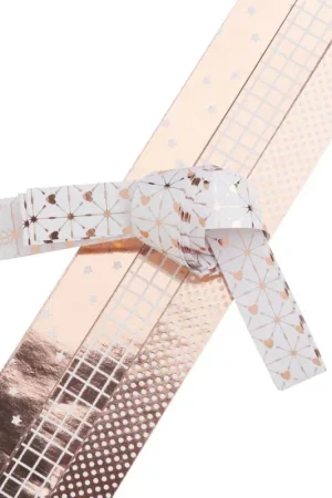 Bandes de papier « X-mas Or rose », 15 mm, 24 bandes Vente Flash