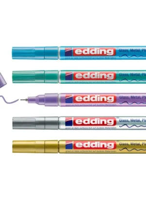 Marqueurs encre laquée edding 780 « Metallic Special », set de 5 Promotion Saisonnière