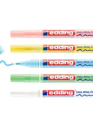 Prix Bas Marqueurs encre laquée edding 751 « Pastel », set de 5