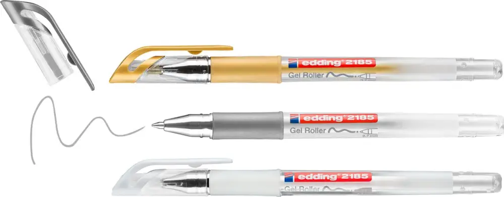 Rollers à encre gel métallisée edding 2185, set de 3 Acheter Direct