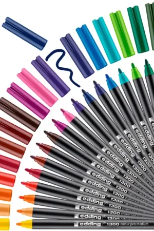 Paiement Sécurisé Feutres de coloriage edding 1300, 2 mm, 20 pc. dans boîte métal