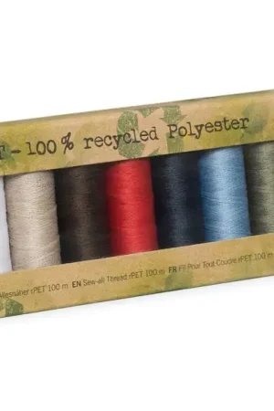 Offre Exclusive Set de fils à coudre universels PET recyclé Gütermann « Couleurs basiques », ass. n° 1, 10 x 100 m