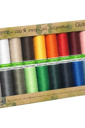 Bon Marché Set de fils à coudre universels PET recyclé Gütermann, ass. n° 3, 20 x 100 m
