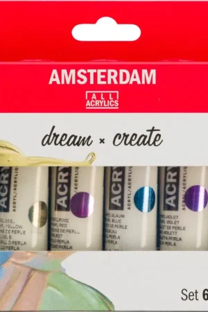 Set de peintures acryliques Talens AMSTERDAM « Couleurs nacrées » Petit Prix