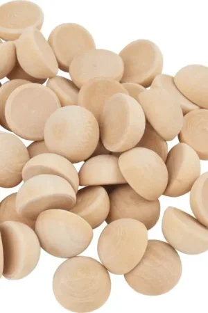 Satisfait Ou Remboursé Demi-boules en bois VBS« Ø 15 mm », 50 pc.