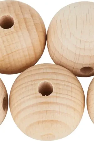 Haute Qualité Perles en bois VBS « Ø 30 mm »