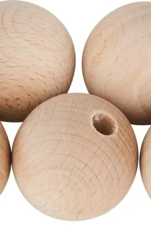 Perles en bois demi-percées VBS « Ø 40 mm » Offre Exclusive