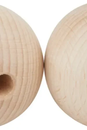 Certifié Perles en bois demi-percées VBS « Ø 60 mm »