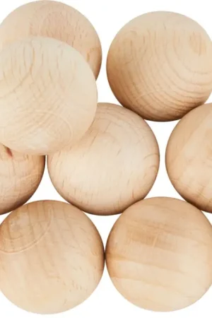 Perles en bois non percées VBS « Ø 25 mm » Nouvel Arrivage