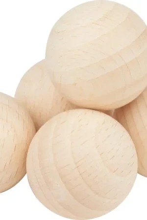 Perles en bois non percées VBS « Ø 30 mm » Seulement Aujourd'hui