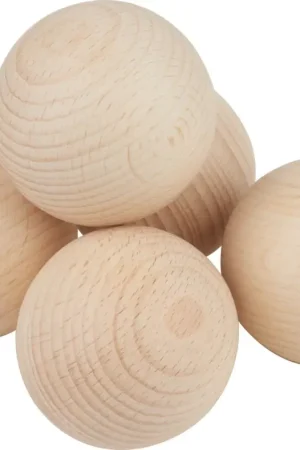 Offre Du Jour Boules en bois non percées VBS « Ø 50 mm »