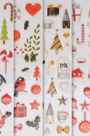 Prix Promo Assortiment de stickers époxy « Noël »
